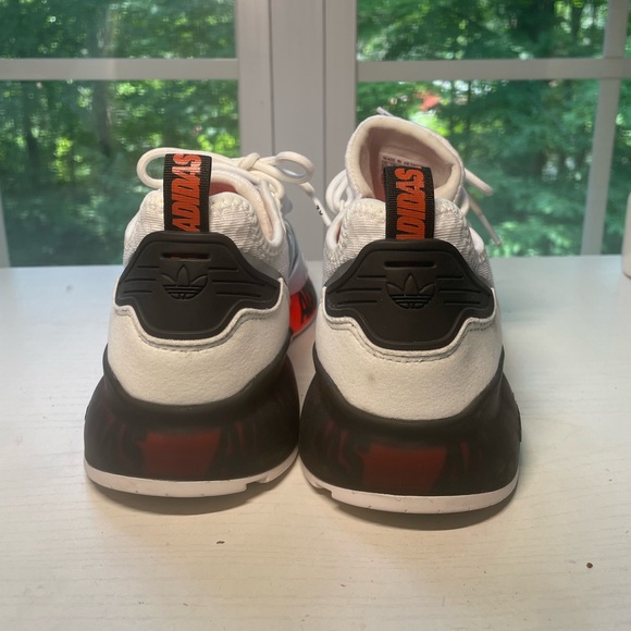 Adidas ZX 2K Boost “BOLD LOGO GRAPHIC” Neon Orange Silver White and Black (Sz 7) - Picture 3 of 9